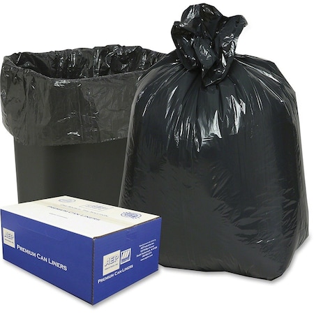 Webster 16 gal Trash Can Liners, S, Black WBI243115B